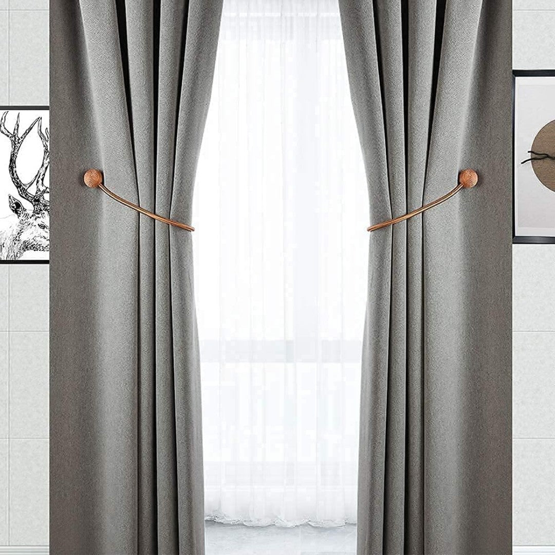 Magnetic Curtain Tiebacks Curtain Clips Rope Holdbacks Curtain Weaving Holder Buckles for Home Office Decoration (1 Pair, 2 Pcs)