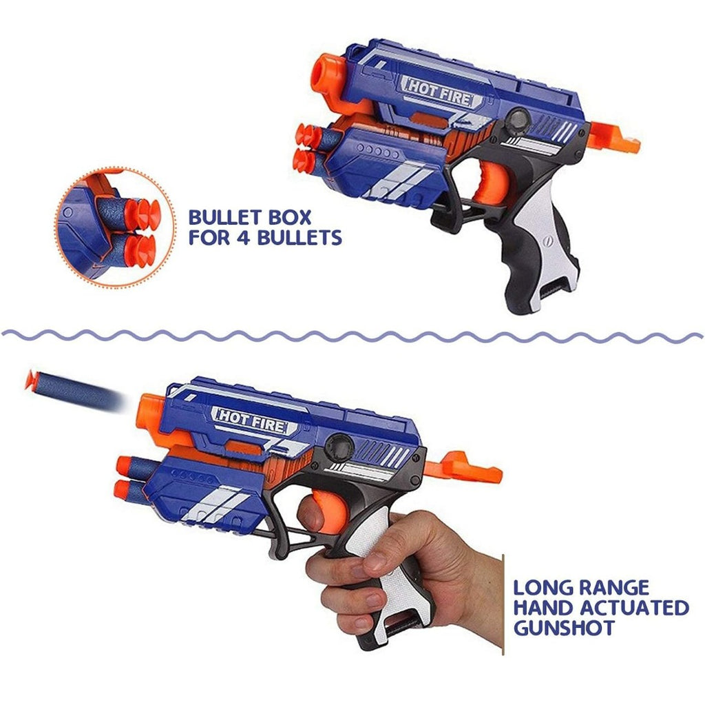 Dart Gun Toy with 10 Soft Foam Bullets – Safe Shooting Blaster for Kids with Suction Darts & Foam Bullets