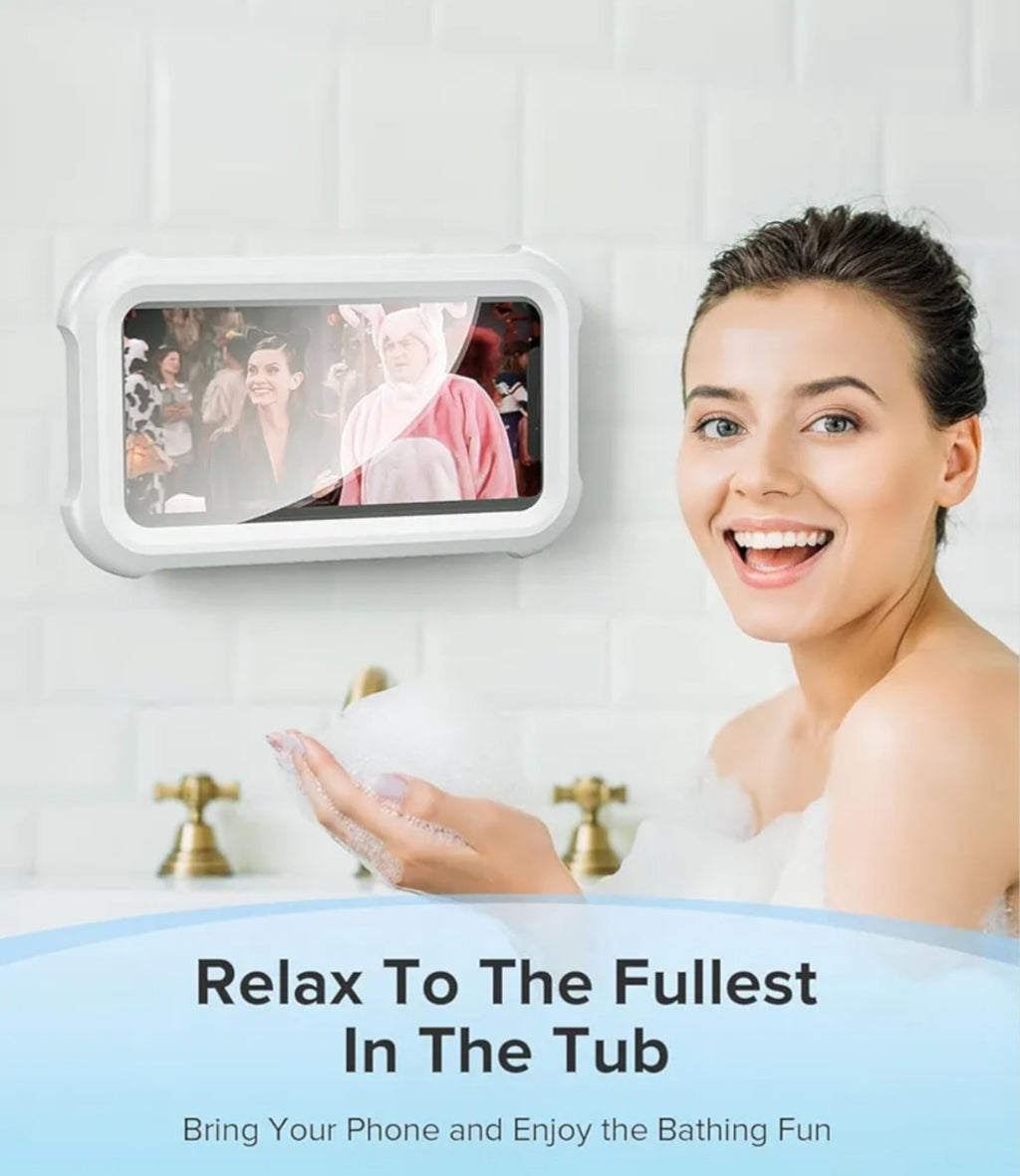 Shower Holder Waterproof 360 Rotatable Bath Smartphone Holder Wall Mounted Mobile Holder