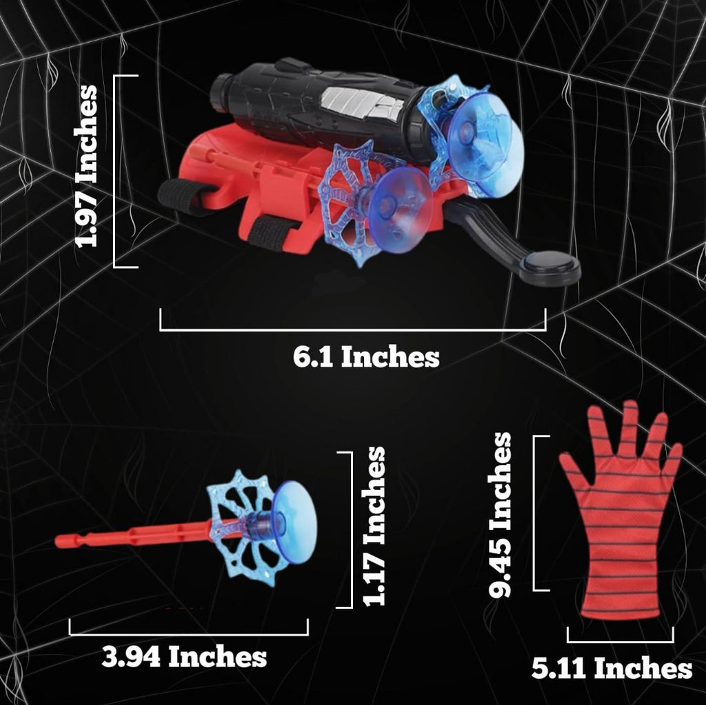 Spiderman Web Shooter Dart Gun Toy with Gloves & Darts for Kids