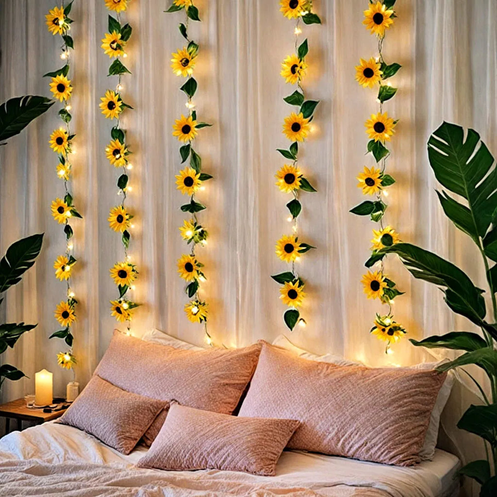 Sunflower LED String Light Wall Décor